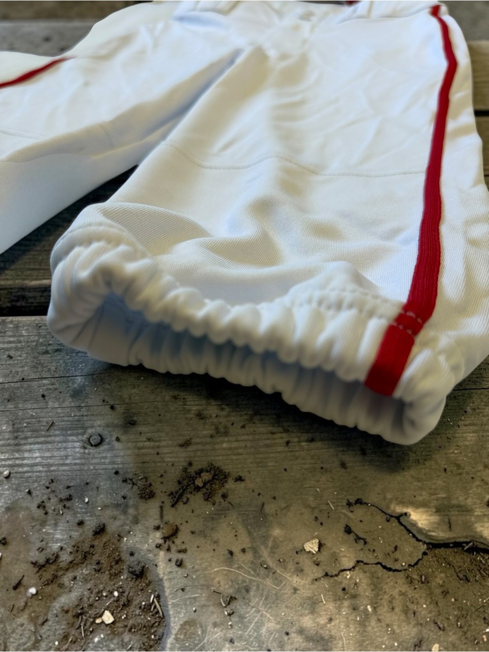 Champro Youth Baseball Pants White Red Piped Practice Game Small - Picture 4 of 8